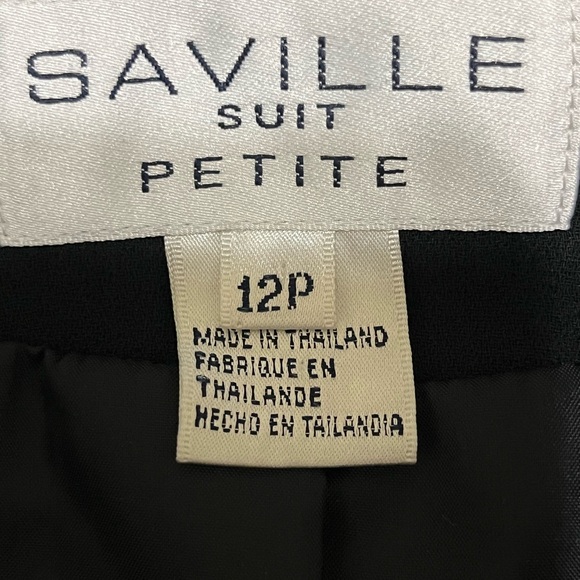 Saville Suit Women’s Black With Designer 4 Gold Button Detail Closure Size 12P - Picture 5 of 6